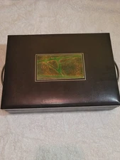 Vintage Swank Sweden Philippe Men's Accessory Jewelry Box Copper Enamel Plaque