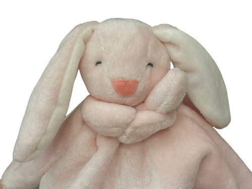 Carters Pink White Bunny Rabbit Security Blanket Baby Lovey - Picture 2 of 4