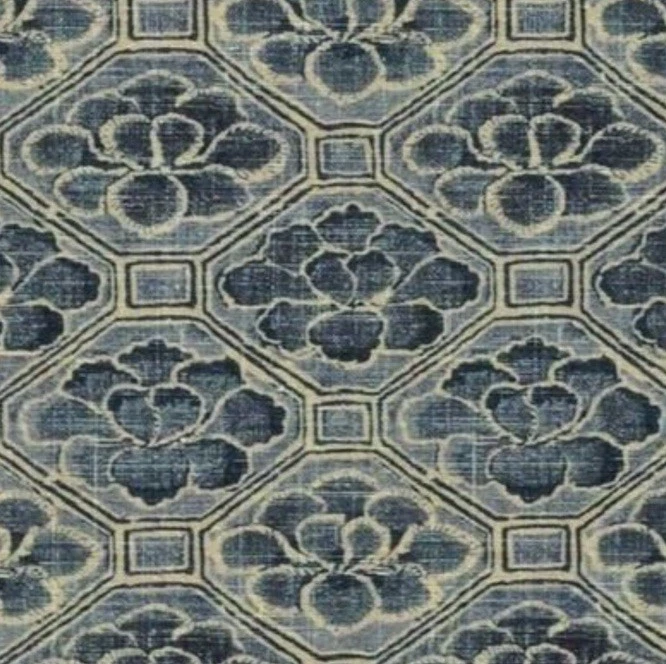 Tela de cortina Ralph Lauren 'NAKURA FLORAL - ÍNDIGO' 3,6 METROS mezcla de lino Foto 2 de 4