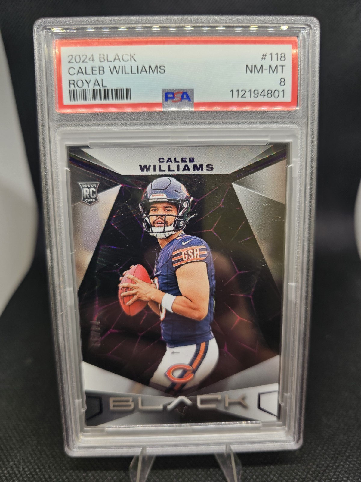 2024 Panini Black - Rookies Caleb Williams #118 Royal /99 (RC)