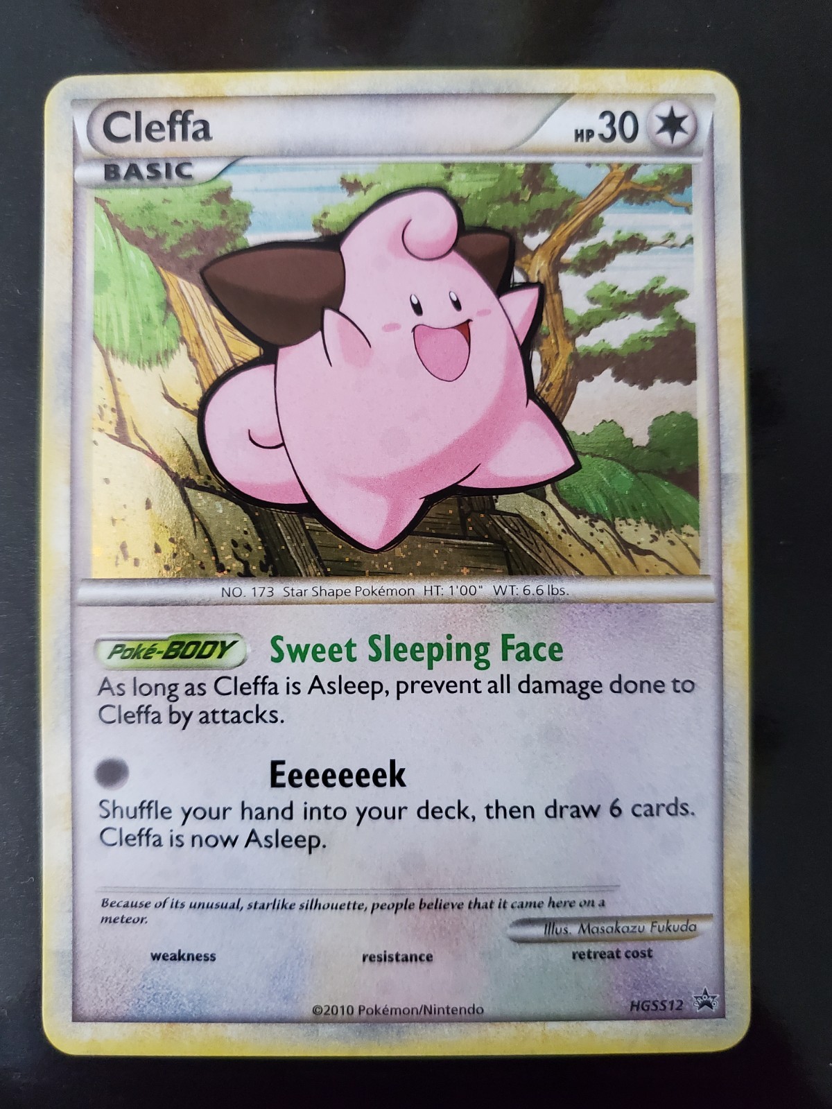 Cleffa HGSS12 Holo Pokemon TCG HeartGold SoulSilver Black Star Promo Very LP