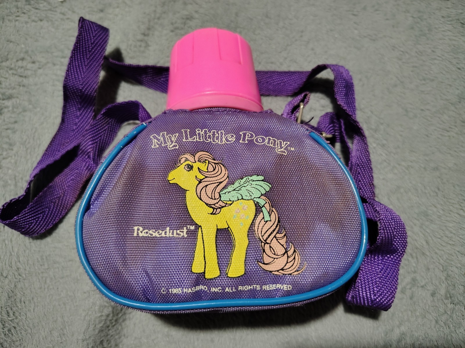 1985 MY LITTLE PONY CANTEEN ROSEDUST Adjustable Strap Purple