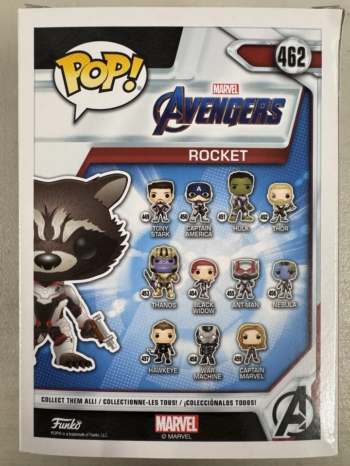 Rocket (Team Suit) 462 ~ Marvel: Avengers 4 - Endgame ~ Vinilo Funko Pop Foto 3 de 4