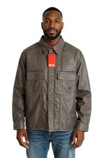 DIESEL S-U24 Men Jacket L Windbreaker Snap Buttons Coated Neck RRP  275
