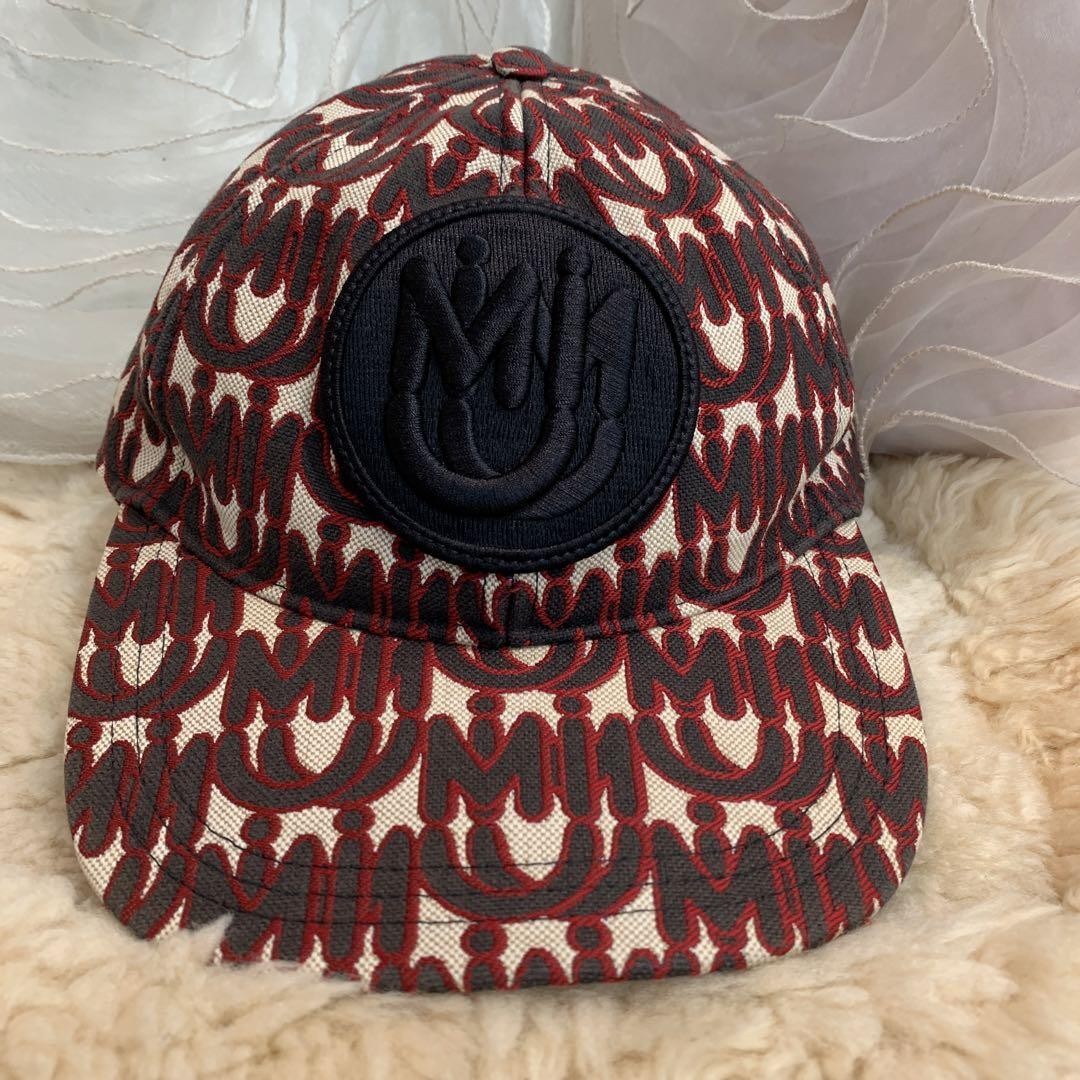 【MIU MIU】 Logo Patch Baseball Cap Miumiu Logo Patch Baseball Cap Jacquard Canvas Unisex
