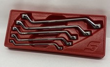 Snap-on 12-point Xo605 Sae Flank Drive Deep Offset Box Wrench Set Snap-on 12-point Xo605 Sae Flank Drive Deep Offset Box Wrench Set