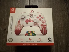 Sealed New Nintendo Switch Super Mario Enhanced Wired Controller Red/White RARE