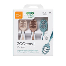 Baby Spoons Set, Feeding Littles X Silicone Pre-Spoon Gootensils for Baby Led We