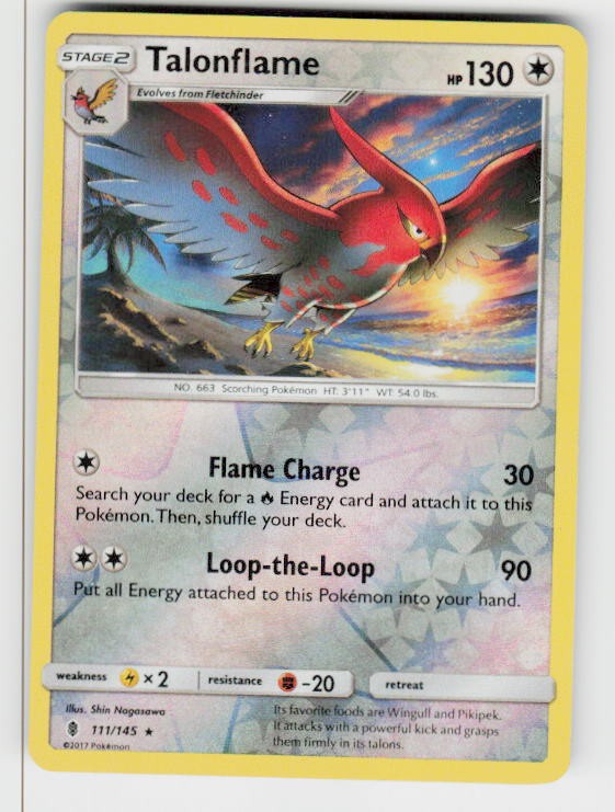 SM - Guardians Rising #111/145 Talonflame Reverse Holo