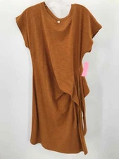 Pre-Owned Wishlist Tan Size Small Knee Length Short Sleeve Dress