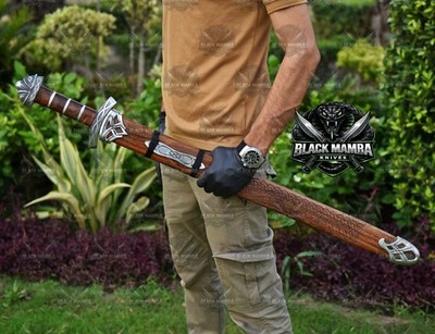 Viking Northman Sword 38 Inches with Wooden Scabbard Custom Battle Ready Sword