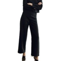 Mango Women's Black Mid-Rise Dress Pants Regular Fit Size 40