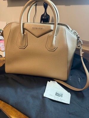 GIVENCHY Antigona Buff Tan Large Shoulder Hand Bag Purse Calkskin