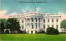 WASHINGTON DC White House South Front Vintage Postcard