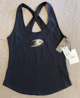 WEAR Erin Andrews NHL Womens S Black Anaheim Ducks Top Sleeveless $49.99 TAGS