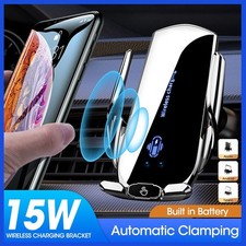 15W Qi Auto Wireless Charger Handy Halterung Induktions Ladeger�t Clamping KFZ