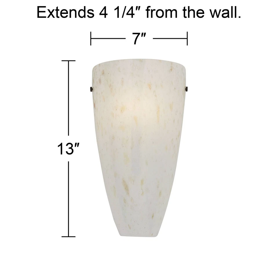 Conjunto de 2 Arandelas de Parede Modernas Emelle Vidro Âmbar com Fio 7" Luminária Casa - Imagem 4 de 4