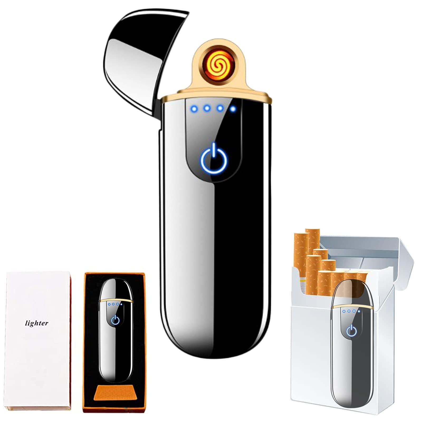 , Smart Electronic Lighter, Mini Usb Rechargeable Lighter Tou...