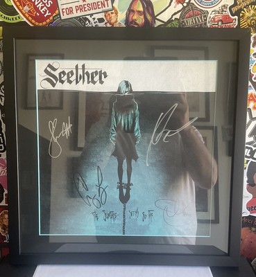 SEETHER The Surface Seems So Far ALBUM ART AUTOGRAPHED SIGNED FRAMED 