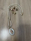 Vintage Estate 1928 Faux Pearl Rose Gold Tone Costume Jewelry