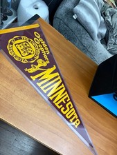 Vtg 1950s University Of Minnesota Wool Felt Pennant 29” Golden Gophers in cased