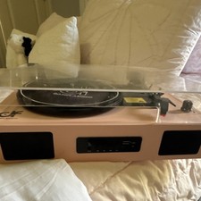 DANFI AUDIO DF Pink Record Player Belt Drive w/ Built-in Speakers