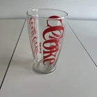 Vtg Coca Cola Large Glass Clear 7"
