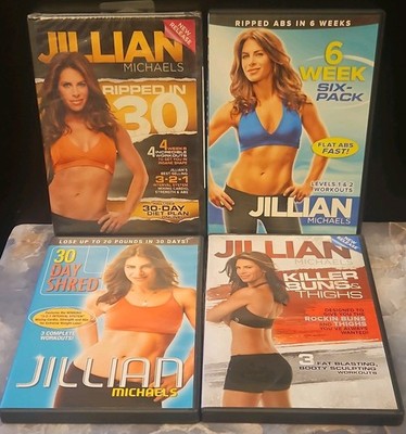 4 Lionsgate Jillian Michaels Workout DVDs