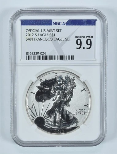 2012-S American Silver Eagle San Francisco Reverse Proof 9.9 NGC X NGCX *5019