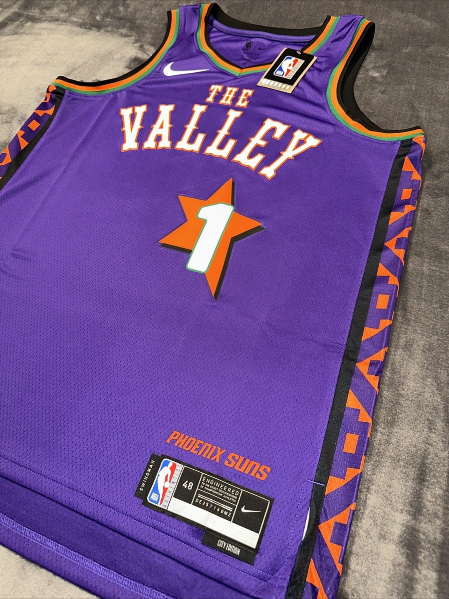Nike Phoenix Suns Devin Booker #1 the Valley City Edition Jersey