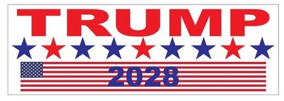 Trump For President 2028 BUMPER STICKER or helmet stickers B56
