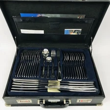 BergHOFF SENNA 18/10 Stainless Steel 72pc Flatware Silverware Set Briefcase