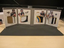 National Treasures Quads Jersey Booklet Wentz Bosa Goff Elliott 15/25 2016