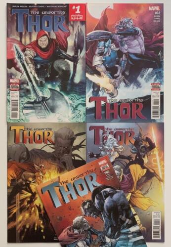 The Unworthy Thor #1 to #5 complete series (Marvel 2017) VF/NM & NM condition. - Imagen 1 de 1