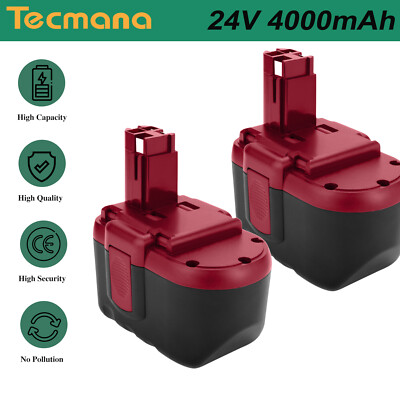 2Pcs 24V 4000mAh Ni-MH Battery for Bosch BAT031 BAT240 BAT030 BAT299 PSB24VE-2