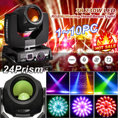 10X Beam Stage Lighting DMX DJ Lights 7R 230W Moving Head Light Gobo Strobe Zoom