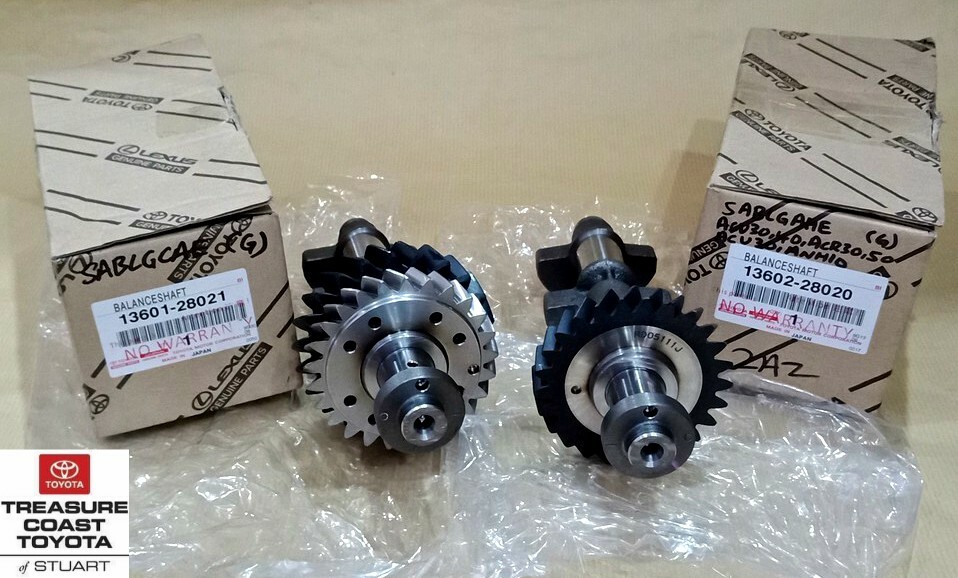 NEW OEM TOYOTA BALANCE SHAFT PAIR NO.1 & NO.2 xB MATRIX NEW OEM TOYOTA BALANCE SHAFT PAIR NO.1 & NO.2 xB MATRIX