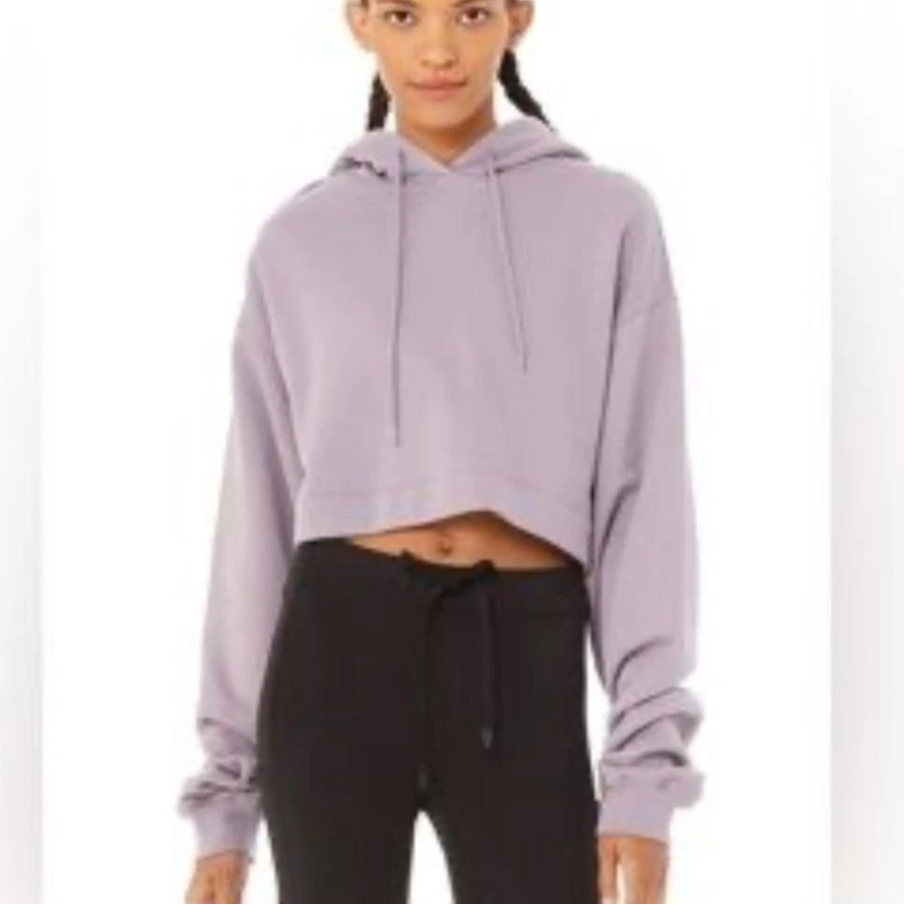 alo-yoga bae cropped hoodie