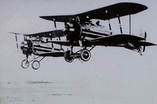 Two Gloster Grebe Fighter Biplanes, Magic Lantern Glass Slide - British Sized
