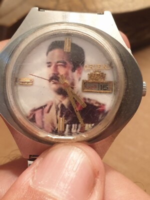 1980'S SADDAM HUSSIEN PRESIDENT WATCH SPECIAL MEMORIAL RARE Orient