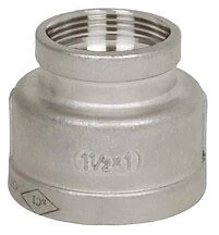 Smith-Cooper 1/2 X 3/8 FPT X FPT Class 150 Cast 316 SS Reducing Coupling