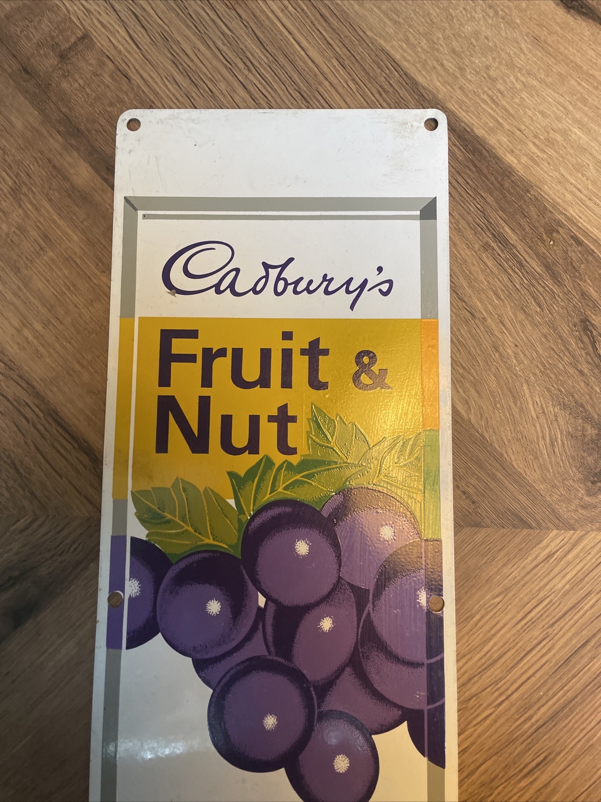 Enamel sign Cadburys fruit & nut old sign double sided rare sign original eBay