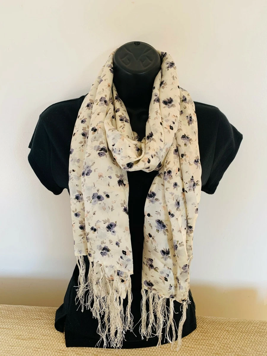 Off white silk best sale scarf
