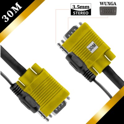 ELE2030M Element-Hz  VGA Cable with 3.5mm Stereo Plug (30 Meters / 98.43ft)