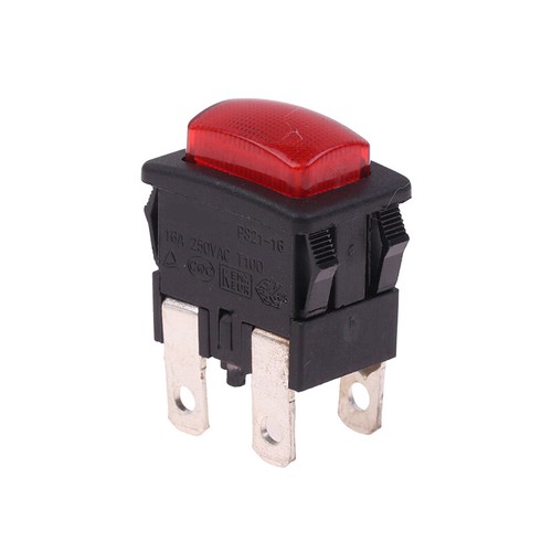 16A Self-Lock On Off Push Button Rocker Switch PS21-16 Heater Electrical Switch
