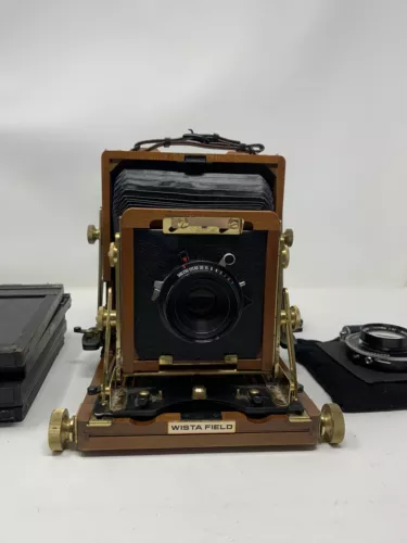 wista 45DX cherry wood/ 2 lenses 10 holders