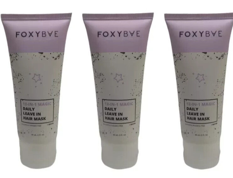 Lot of 3 FOXYBAE 12 in 1 MAGIC DAILY HAIR MASK 2 OZ TRAVEL SIZE