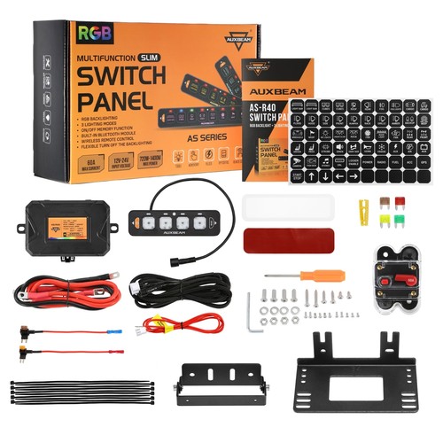 Auxbeam 4 Gang RGB Slim Switch Panel LED Light Control Automatic Dimmable Boat - Picture 12 of 12