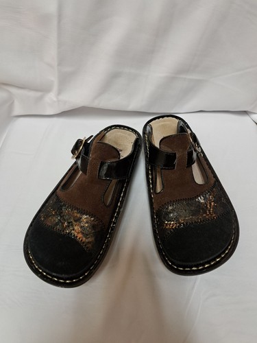 Alegria ALG-916 Classic Copper Multi Suade/Patent Leather Slip On Clogs Women's - Picture 2 of 5