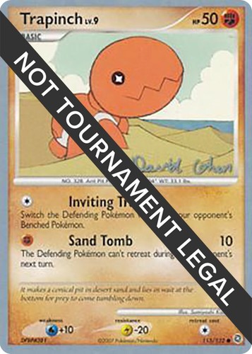 Trapinch LV.9 115/132 Pokemon 2009 World Championships David Cohen